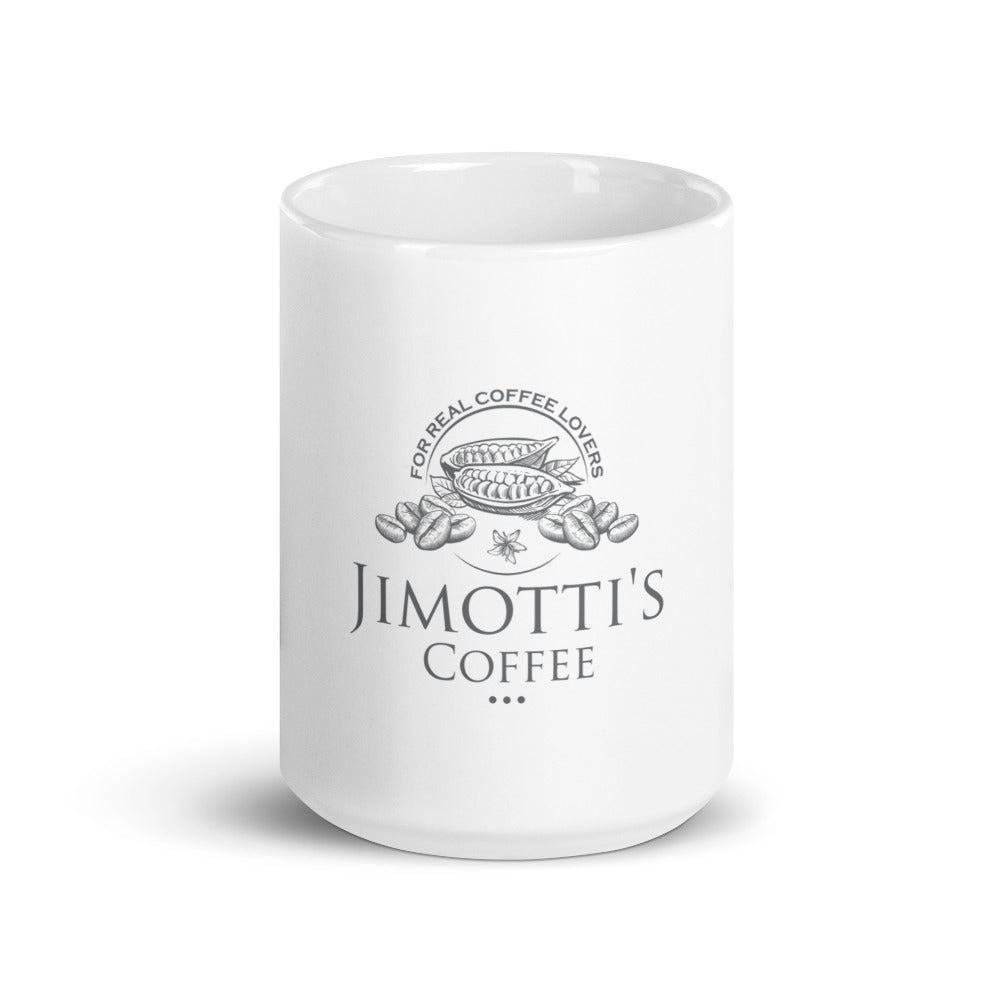 White glossy mug